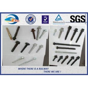 45# Oxide Black Railway Sleeper Screws Spike Insert Plastic Dowel