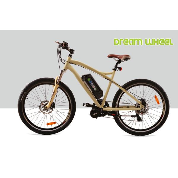32km/H Mens Mid Motor Electric Bike , 36V 350W Mid Motor Electric Mountain Bike