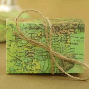 7.8x5x2.8cm Rectangle World Map Gift Box CDR EPS Wedding Candy Favor Containers