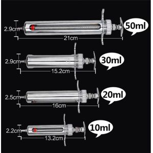 China Luer Lock Cattle Injection Needles 40ML Veterinary Injection Syringe on sale