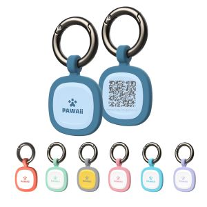 Custom Silent Silicone Dog ID Tag Anti Lost QR Code Pet ID Collar Name Tag