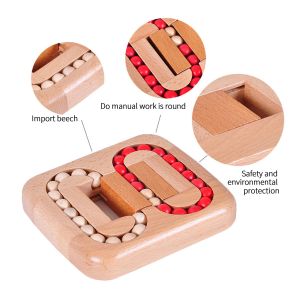 Educational Beech Wooden Flat Ball Game With No Burr