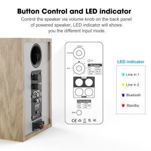 100W Audio Bluetooth Bookshelf Speakers Wireless For Home Theater