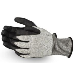 Microfoam Nitrile A5 Cut Resistant Gloves Black Protective Gloves For Cutting