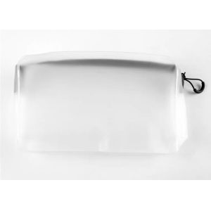 Semi Transparent PVC Cosmetic Bag 1 Zipper Pocket