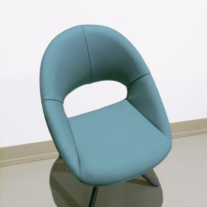 China Silicone Leather Leather Swivel Dining Chairs 810mm Height Convenient on sale