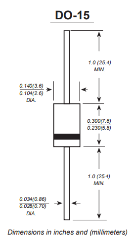 High Efficiency Fast Recovery Rectifier Diodes 1.5A 1000V FR154 FR155 FR157