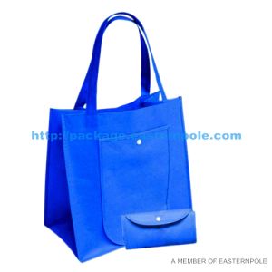Blue Foldable Promotional Non Woven Shopping Bag