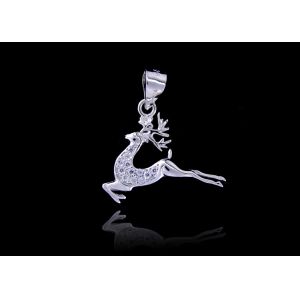 China Motive Deer Design Silver Cubic Zirconia Pendant Jewellery Plating Rhodium on sale