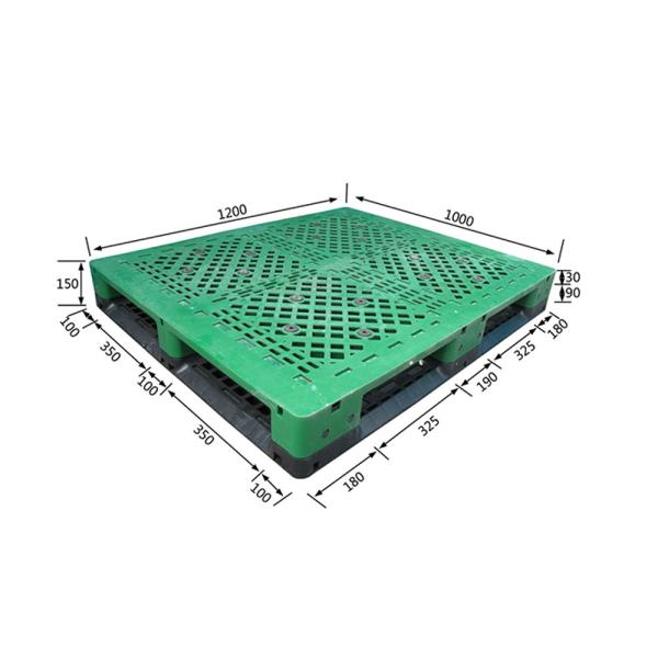 Buy Green Recycled Molded Plastic Pallets Hdpe Injection Moulded Pallets at wholesale prices