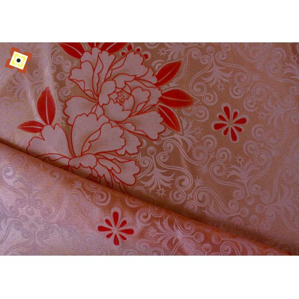 Orange Mattress Quilting Fabric Woven Warp Knitting Printing