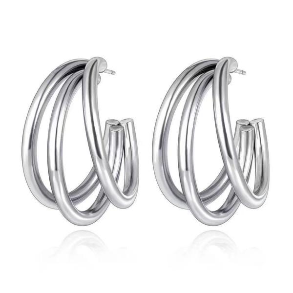 Buy Silvery Hoop Fashion Earring for Your Requirements at wholesale prices