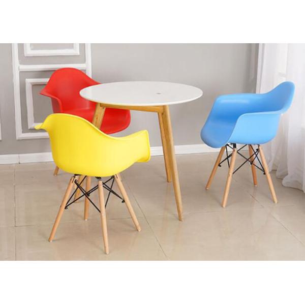 Buy Versatile Accent Ergonomic Dining Room Chairs , Plastic Chairs With Wooden Legs at wholesale prices