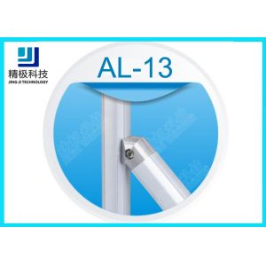 Single Side 45 Degree Inner Connector Aluminum Pipe Fittings Anodizing Silver AL