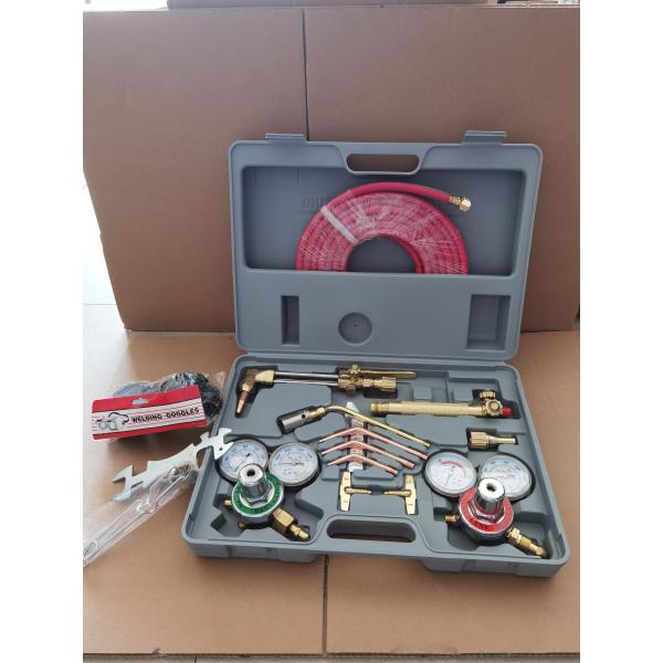 Welding Cutting Kit Oxygen Acetylene Gas Regulator with Twin Hose and Cutting Nozzle