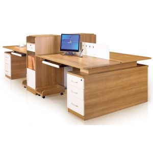 Melamine Laminated Office System Furniture Workstation K / D Structure
