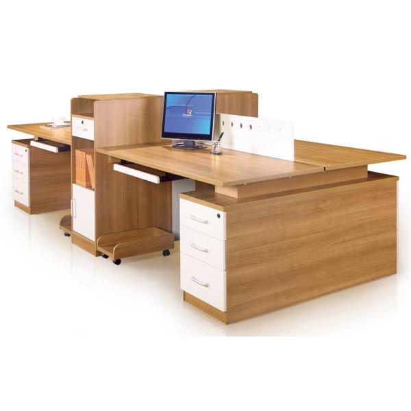 Melamine Laminated Office System Furniture Workstation K / D Structure