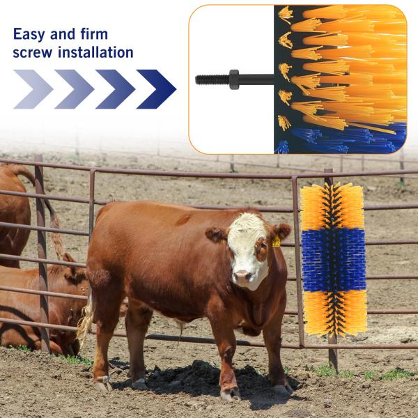 Yellow Cow Back Scratcher Cattle Scratch Brush For Massage Tickling