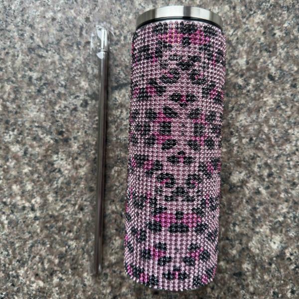 Rhinestone Bling Diamond Glitter Stainless Steel Thermal Tumbler Great for