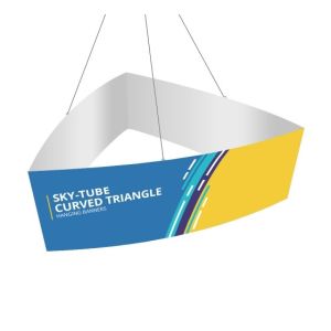Advertising Triangle Sign Holder Trade Show Hanging Banner 90 X 30cm Custom