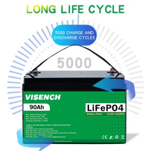 Visench Deep Cycle Storage Energy System 12V 70Ah Lifepo4 Rechargeable Lithium