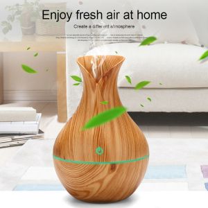 Mini 130ml Wood Grain Humidifier Electric Household Office Indoor Ultrasonic
