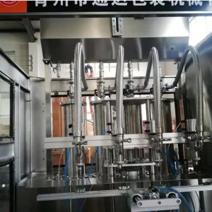 Linear Liquid Fruit Jam Automatic Bottle Filling Machine With Mixer