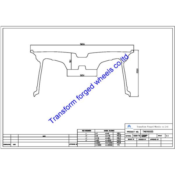 TM198005 19X8 inches forged wheels monoblock wheels blanks Dimple style barrel and rims