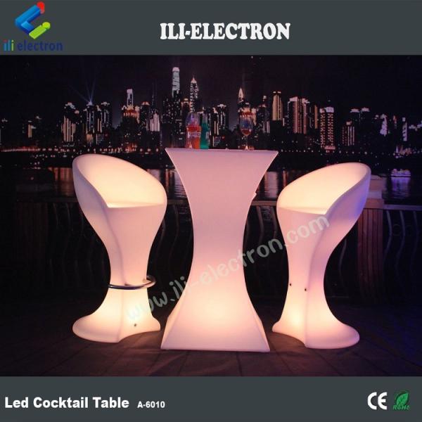 Rotational Moulding Plastic Modern Color Change Bar Furniture LED Table