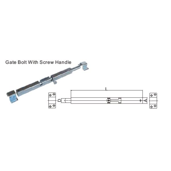 Q235 Steel Gate Latch With Screw Handle Zinc Plated