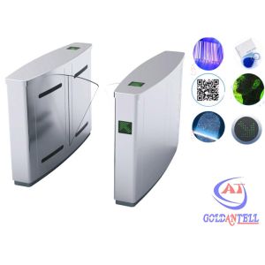 304 stainless steel Retractable wing flap Pedestrian Barrier Gate / entrance