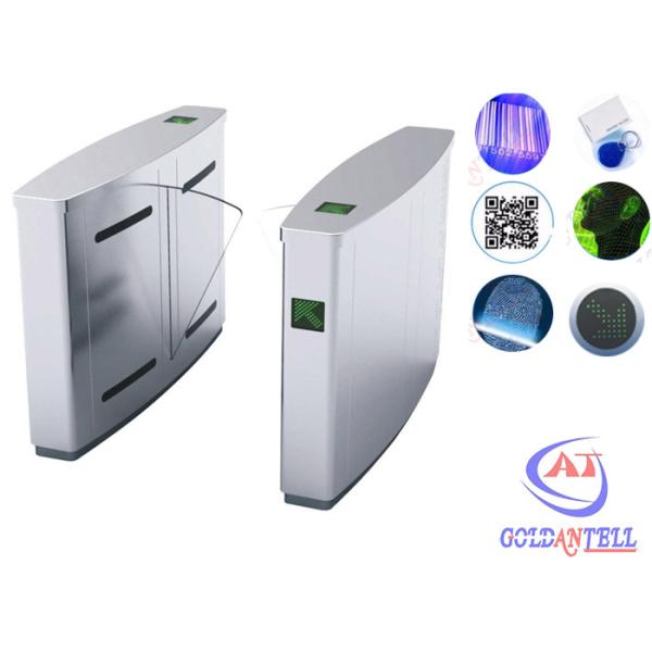 304 stainless steel Retractable wing flap Pedestrian Barrier Gate / entrance