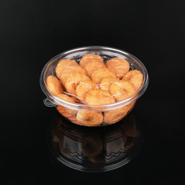 Buy Round Clear Cookies Pastry Disposable Plastic Food Box Desserts Salads at wholesale prices