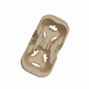 Cup Lids, Cup Holder. White/Nature, Sugarcan Bagasse, Biodegradable and