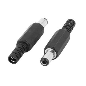 2P Pins Male DC Power Plug Jack Connector Adapter 2.1x5.5mm for Audio Video