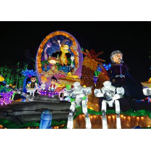 Quality Large Dinosaur Fabric Chinese Lanterns Show Workers Customize Dinosaur Park To Display for sale