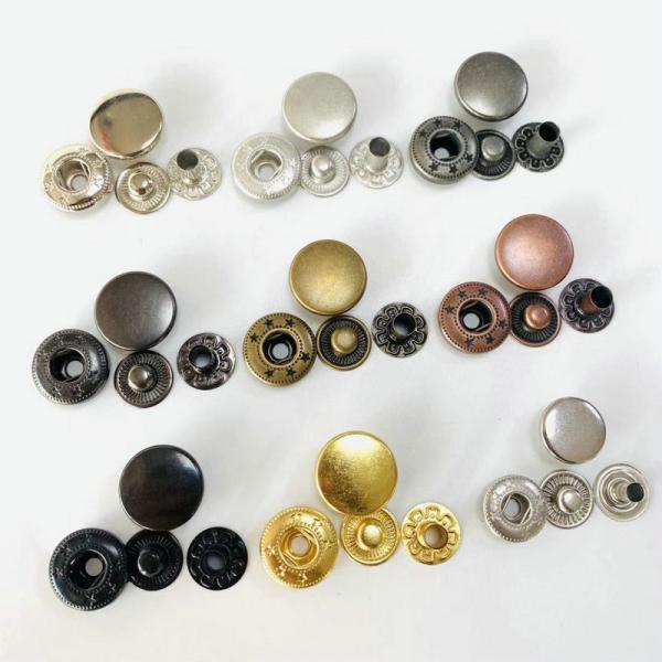 12.5MM 15mm metal cloth button Iron Brass Stainless steel spring snap button botones metal