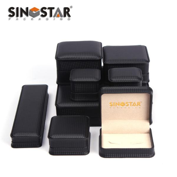 Buy Lavish Black Leather Jewelry Box Rectangular Shape OEM at wholesale prices