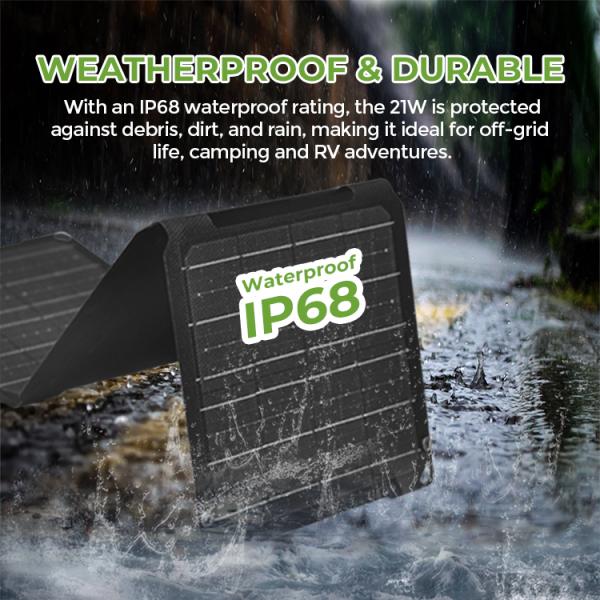 30W 12V Foldable Solar Panel Your Essential Tool For Portable Cell Phone Charging