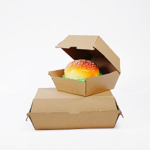 Customized hamburger box, biodegradable fast food takeaway box