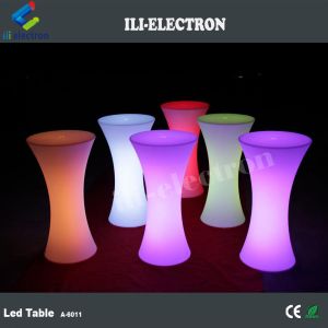 Illuminated led plastic lighting furniture set cocktail table