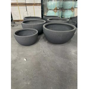 Fading Resistant Fiber Clay Planters For Balconies Easily Cleaned