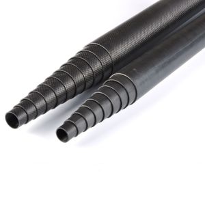 Lightweight Carbon Fiber Telescopic Poles 3K plain For Industrial