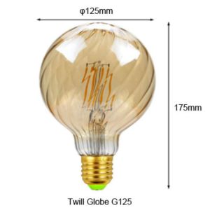 4W 6W Dimmable Large Globe Light Bulbs G150 G125 G95 Filament Bulb