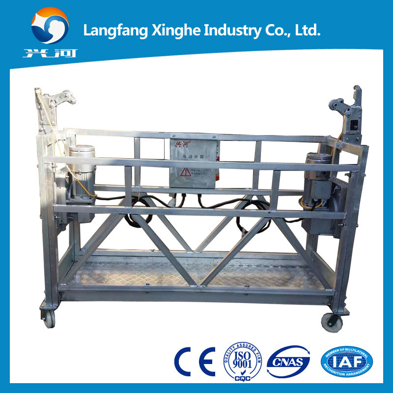 Quality ZLP aerial suspended hanging scaffolding , zlp630 / zlp800 suspended working platform , electric gondola for sale