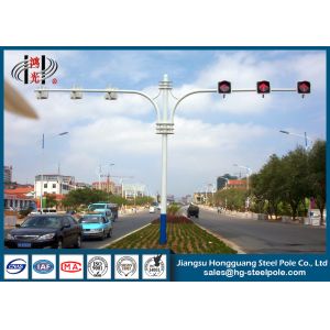 Hot Roll Steel Round Tapered Traffic Signal Pole for Pedestrian Crossing