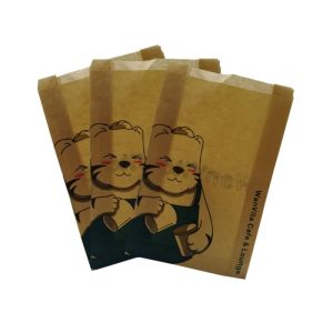 Foods Translucent Biodegradable Wax Paper Bags With Adhesive Strip Gusset