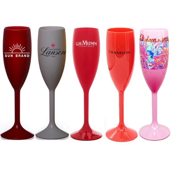 Reusable Plastic Champagne Glass Acrylic Champagne Flutes for Hotel