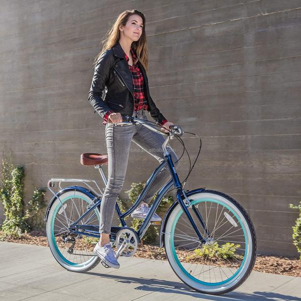 Power Supply Lithium Battery 48V 14AH Electric Beach Cruiser Bicycle for Women Adults