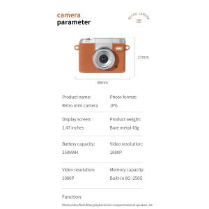 Y7000 Minishoot Retro Camera Thumb Mini Camera